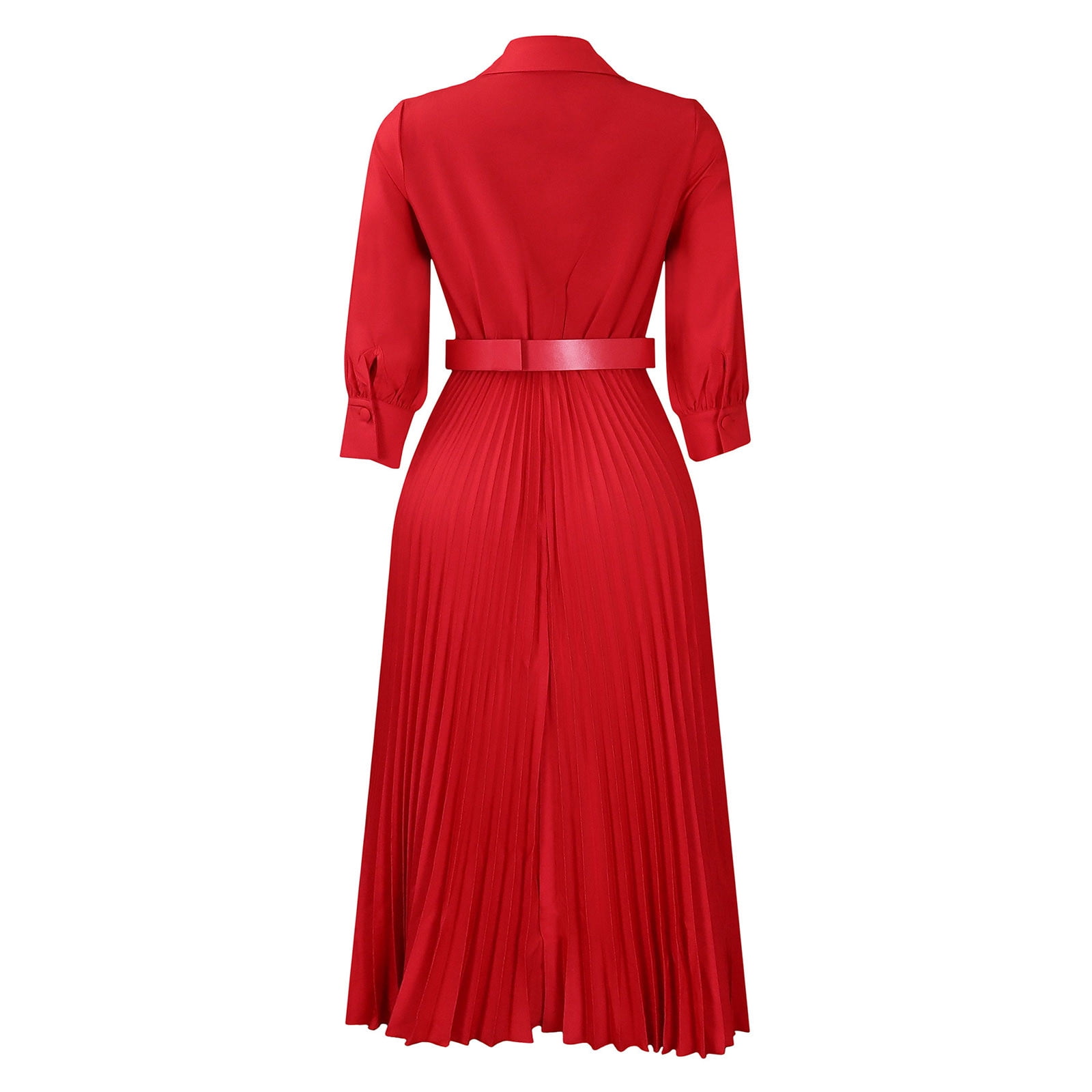 gbyLJF Plus Size Chiffon Dress Flowy Summer Dress Plunge Neck Dress for Women Boho Dress Women Red XL