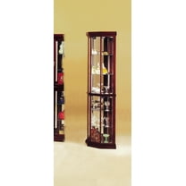CoSoTower Cherry Finish Curio Cabinet (Corner)