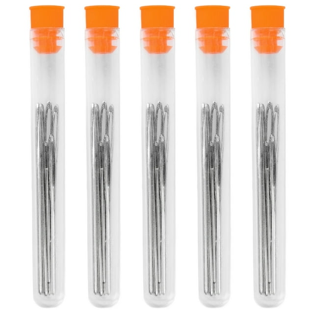 45pcs Big Eye Needles Stainless Steel Sewing Needles with Storage Bottles for Sewing Knitting Embroidery