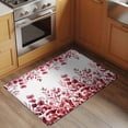 thumbnail image 2 of Rectangle Area Rugs 2 x 3 Ft, Pink Red Eucalyptus Leaves Non-Slip Residential Carpet, Watercolor Spring Summer Botanical Indoor Crawling Mats Runner Rugs for Living Room/Dining Room/Bedroom, 2 of 8