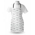 thumbnail image 4 of Animal Apron, Monochrome Print of Mollusk Sketch Snail Mushroom and Herbs Illustration, Unisex Kitchen Bib with Adjustable Neck for Cooking Gardening, Adult Size, White Charcoal Grey, by Ambesonne, 4 of 4