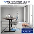 thumbnail image 2 of Ultifit Adult Farbic Adjustable Headrests and Adjustable Armrests Ergonomic Office Chairs Gray 300lbs, 2 of 10