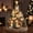 Multicolor 02, variant on Christmas Nativity Scene Warm Glowing Acrylic Tree Shape Ornament - Holy Family Hanging Pendant with Golden Rope for Christmas Tree Window Fireplace Wall Religious Gift