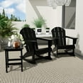 thumbnail image 4 of Polytrends  Laguna Hdpe All Weather Outdoor Patio Rocking Chairs With Side Table (3-Piece Set) Black, 4 of 5