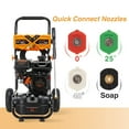 thumbnail image 3 of Efurden Gas Power Washer, 3500PSI,  2.3GPM, 209CC Engine, 4 Nozzles, Ideal for Cleaning Walls, Terraces, Vehicles, Gardens(Orange), 3 of 10