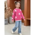 thumbnail image 7 of Afdoent Girls Sweaters Star Pattern Knitted Sweater Cozy Casual Crewneck Pullover for Kids 10-12 Years, 7 of 7