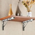 thumbnail image 3 of folding Shelf Brackets Max. Load 220 lb, Heavy Duty Stainless Steel DIY Wall Mounted Shelf Bracket, 3 of 5