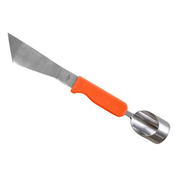 Stainless Steel Lettuce Knife with coring tool embedded in handle