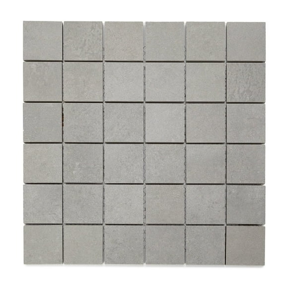 The Tile Life Element Concrete Gray Matte Porcelain Mosaic Floor & Wall Tile, 4 x 4 in, 1-Piece Sample