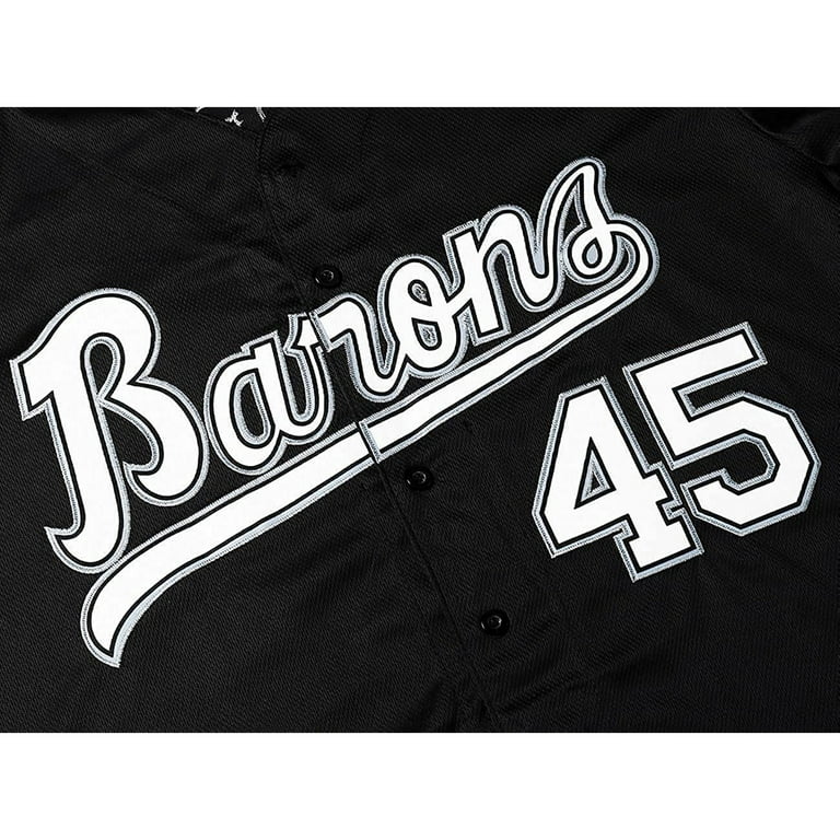 Tocament Birmingham Barons Michael Jordan 45 Baseball Jersey, Black, Small, Men's