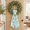 Pale Cyan, variant on Coastal Shell Turquoise Wreath Sash for Front Door, Decorative Seasonal Bows Ribbons, Summer Ocean Shell Beach Holiday Wreath Accessories for Home Thanksgiving Fall Christmas Decorations
