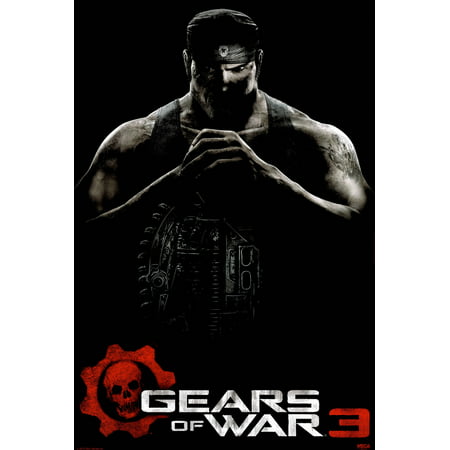 Gears of War 3 Marcus Fenix Stare Guns XBox 360 Video Game Poster - 24x36 inch