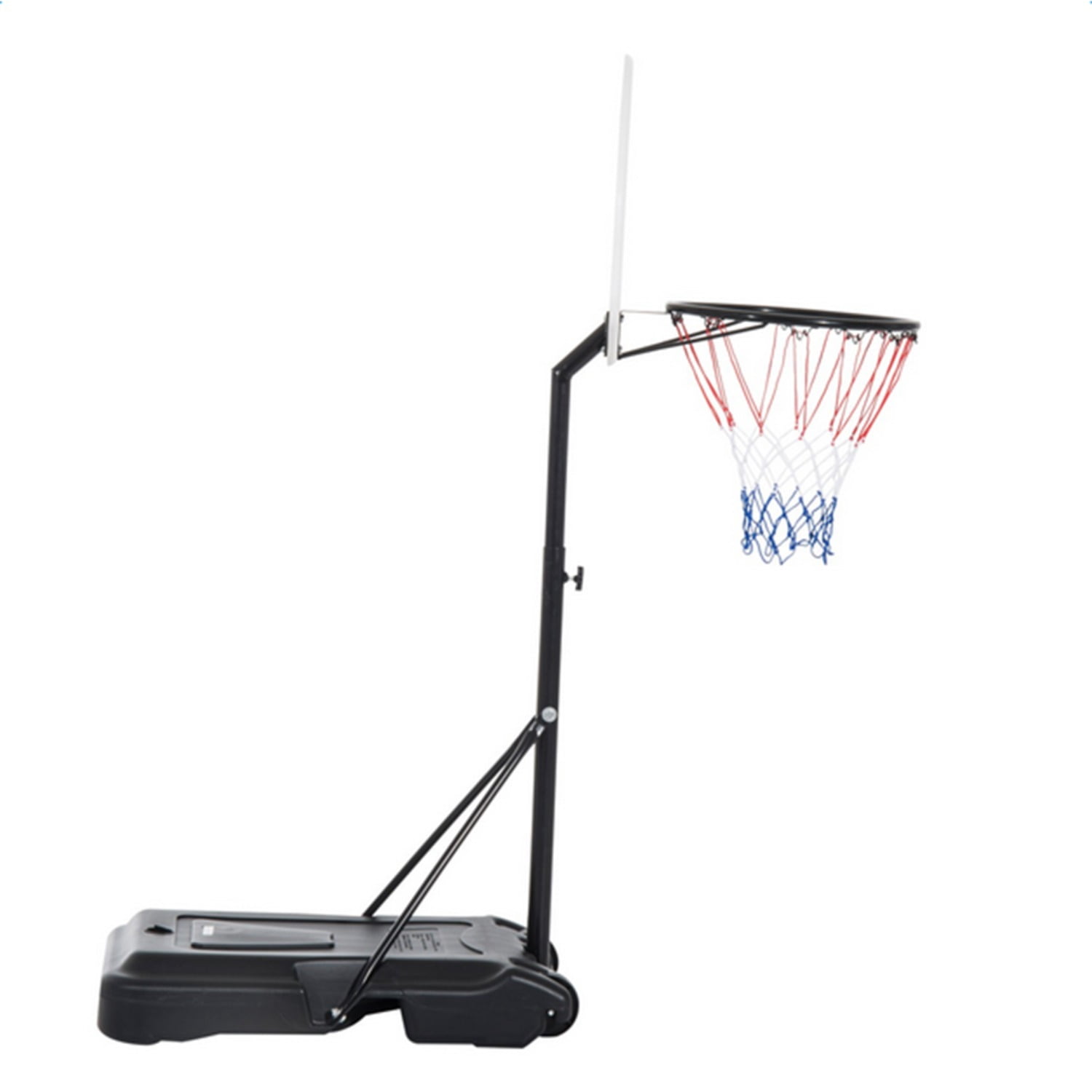 28" x 19" Backboard Adjustable Pool Basketball Hoop System Stand Kid Poolside Swimming Water Maxium Applicable Ball Model 7# White & Black