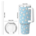 thumbnail image 4 of Sikiie Cute Teeth Insulated Stainless Water Bottle Lid Travel Mug Cup Insulated Tumblers Cup 40oz Ice Bully With Handle, 4 of 8