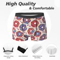 thumbnail image 2 of Men's Boxer Briefs, Stars and Stripes Donut Print Soft Comfy Mens Underwear Boxer Briefs Breathable With Widen Waist, 2 of 7