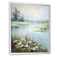 thumbnail image 2 of Designart "Meadow Calm Waters III" Floral Floater Framed Canvas Wall Art, 2 of 7