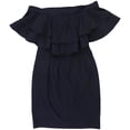 thumbnail image 2 of Vestido con volantes y Hombros descubiertos Ralph Lauren azul 14, 2 of 2