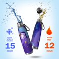 thumbnail image 2 of 29oz Insulated Water Bottle with Tea Infuser, Stainless Steel Travel Mug, Liquid & Marble Print, 2 of 6