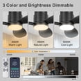 thumbnail image 2 of Ohniyou 42'' Flush Mount Ceiling Fan with Light, Remote & App Control, 3 Colors & Dimmable, Silent DC Motor, Low-Profile Indoor Fan for Bed, 2 of 9