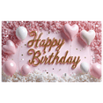 thumbnail image 5 of Pink Balloons Birthday Banner Decorative Background Polyester Material for Birthday Party Celebration Indoor Decoration, 5 of 8