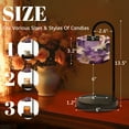 thumbnail image 3 of Candle Warmer Lamp with Timer, White Lilies Purple Marble Non-slip Wireless Remote Control Wax Melts Warmer with 4 Bulbs for Home Office Dorm, Birthday Gifts for Women, 3 of 7