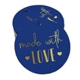 thumbnail image 1 of Inkdotpot 50 Pack Made With Love Text Favor Paper Tags Craft Real Gold Foil Hang Tags, 1 of 6