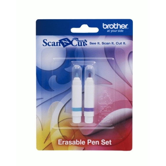 Brother ScanNCut Erasable Pen Set CAPEN2, 2-Piece Fabric Markers, Air Erasable and Water Erasable Ink
