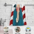 thumbnail image 5 of Angry Uncle Sam Finger Hand Towels 2 PCS, USA Stars and Stripes Flag Kitchen Towel Ultra Soft and Highly Absorbent,Decorative Fingertip Face Towel for Bathroom Hotel, 28.3"x14.4", 5 of 5