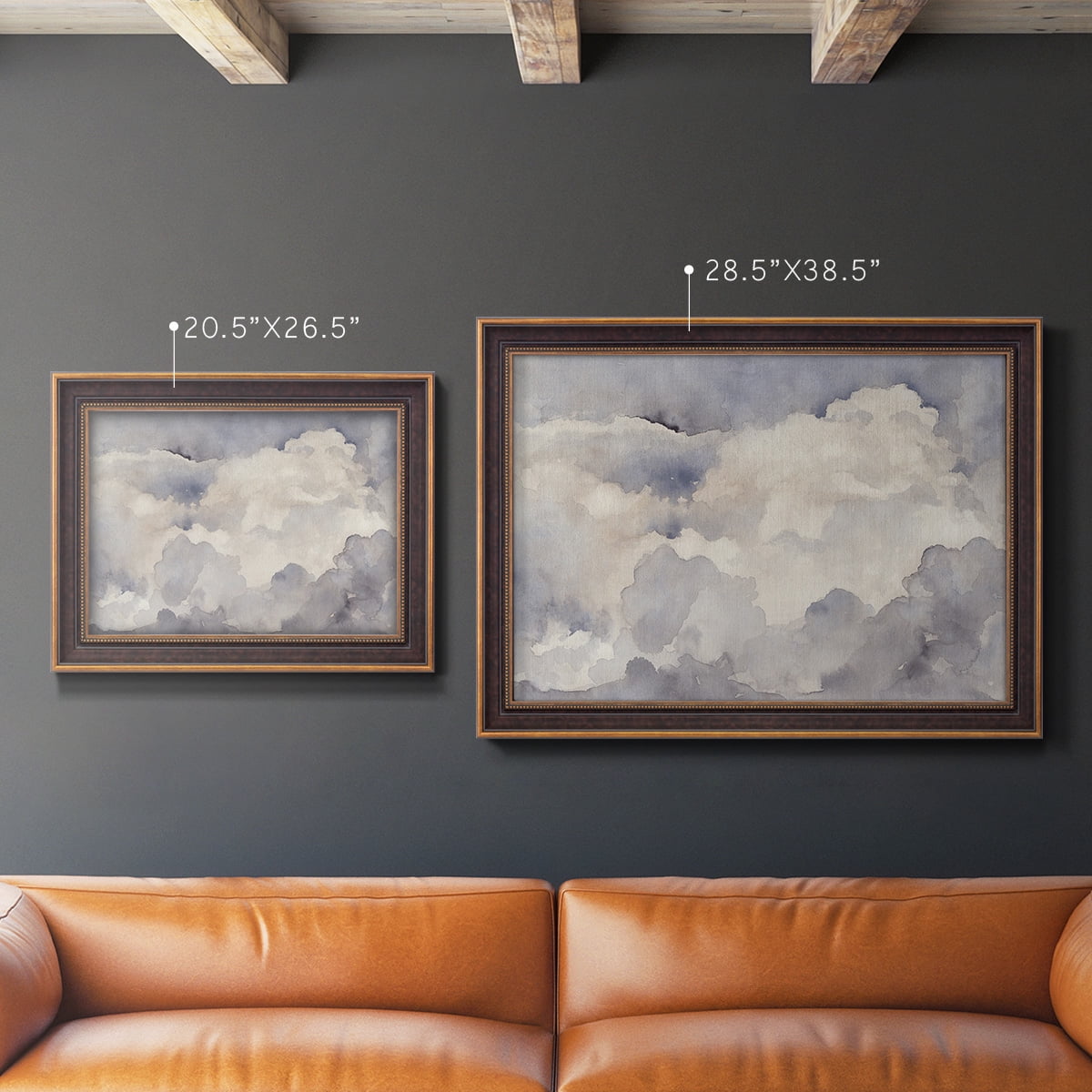 Clouds in Neutral I Premium Framed Canvas- Ready to Hang