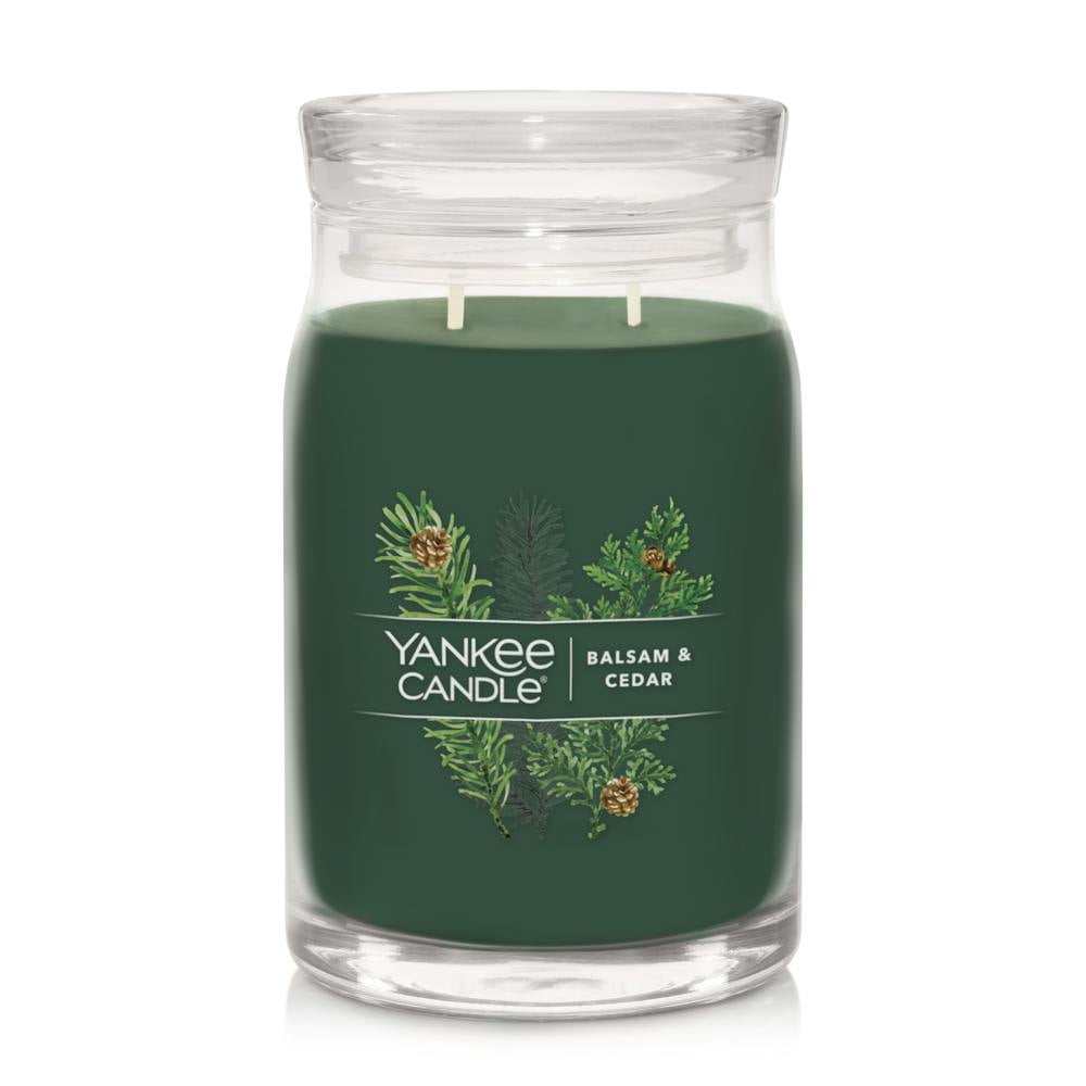 Yankee Candle Signature Large 2-Wick Candle, Balsam & Cedar, 20 oz