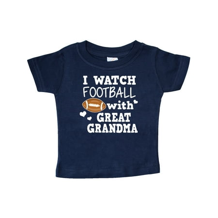 

Inktastic I Watch Football with My Great Grandma Gift Baby Boy T-Shirt
