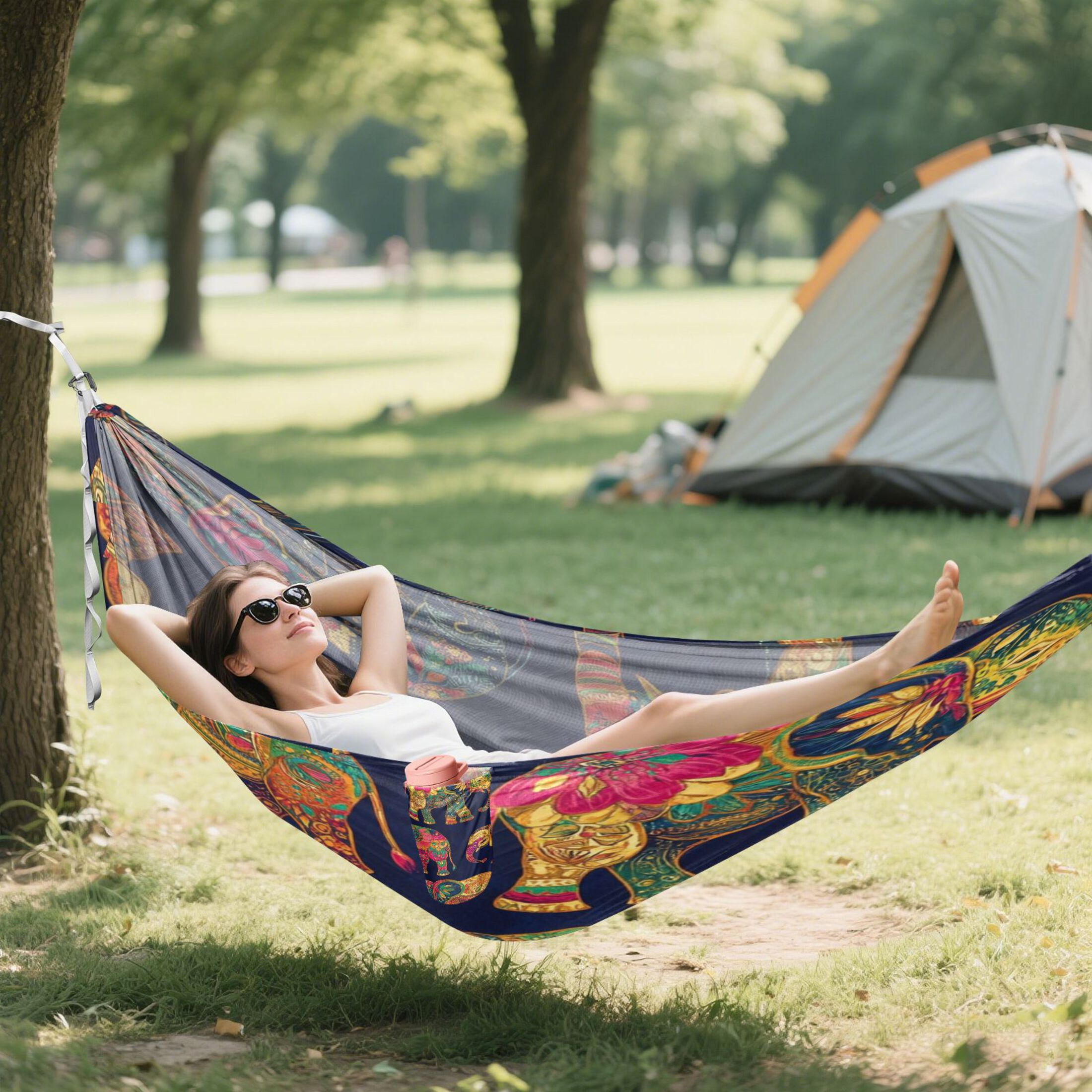 Hammock Camping Hammock Nylon Portable Hammock Travel Camping Hammock Color Cool Elephant