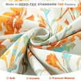 thumbnail image 5 of DriftAway Heather Valance for Kitchen Windows Living Room Bathroom Thermal Insulated Farmhouse Rod Pocket Window Valances with Floral Botanical Patterns 52Wx18L Burnt Orange Aqua 1 Pack, 5 of 8