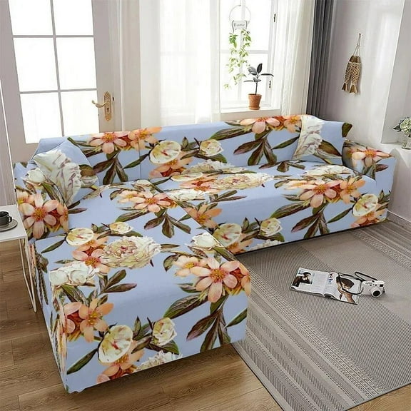 Nordic Pastoral Floral Printed Sofa Cover Alllusive Elastic rative Cover Multi-person Combination Sofa Universal