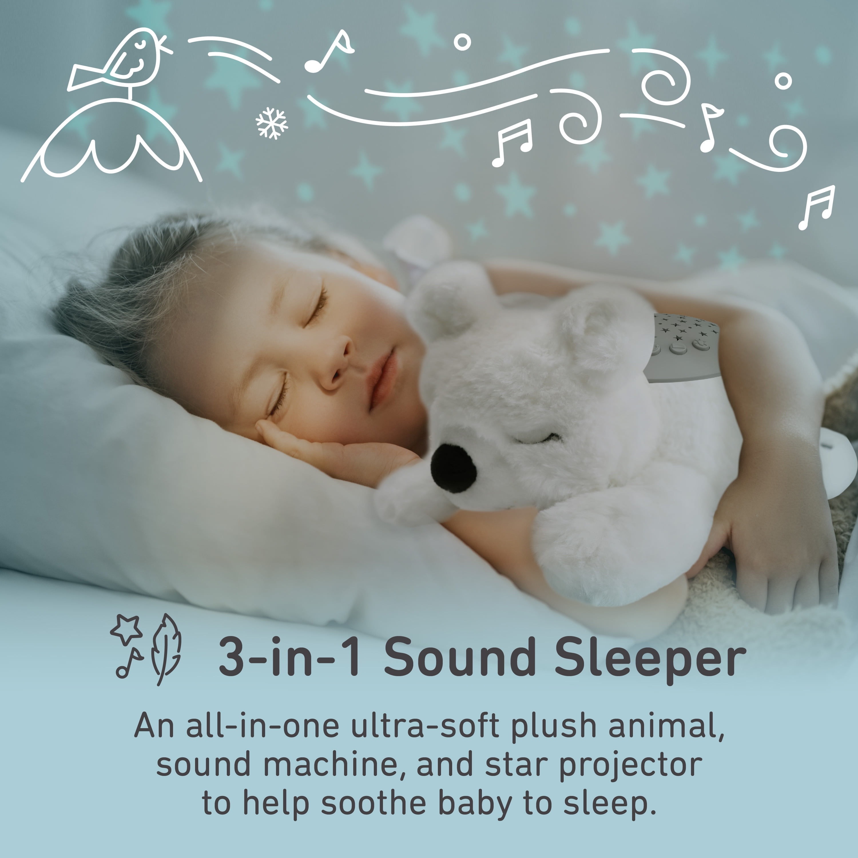 sleeping baby sleeping star L(約83-94cm) Pure Enrichment PureBaby Sound Sleepers, Portable Baby Sound