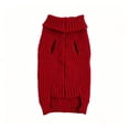 thumbnail image 7 of Zynoxe Small Dog Sweater Warm Comfy Knit Ribbed Winter Sweaters Solid Color Turtleneck Winter Clothes, 7 of 7