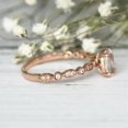 thumbnail image 4 of HeartsAndYou 2ct Oval Cut Natural Peach Morganite Moissanite Stylish Ring 14k SOLID Rose Gold, 4 of 9