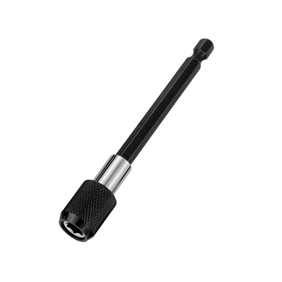 Steel Quick Adapter Rod Hex Shank Extension for Drill & Screwdriver Bits, Magnetic 1/4 inch Bit Holder, Fast Coupling Power Tool Adapter for Extended Reach, 3-Pack 6/10/15cm