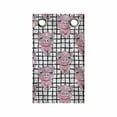 thumbnail image 1 of Piglet Hanging Pocket Organizer, Nerdy Pig Animal on a Checkered Background Watercolor Paint Design Print, Printed Polyester Storage Bag with Pockets, 9" x 27", Pink and Multicolor, 1 of 2