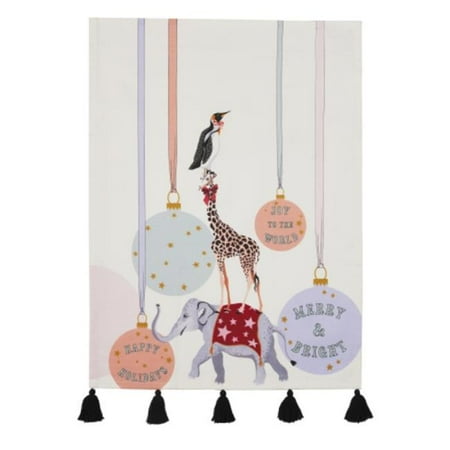 

Peking Handicraft 04YE50C 18 x 25 in. Xmas Trio with Tassels Kitchen Towel Pack of 4