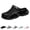 Black, variant on Men's and Women's Cloud Cushion Slip On Shoes, Breathable Summer Sneakers with Thick Non Slip Sole, Lightweight Garden Sandals for Outdoor Walking and Casual Wear