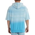 thumbnail image 6 of Epic Studio Men's & Big Men's Ombre Dip Dye French Terry Short Sleeve Hoodie Sweatshirt, Sizes S-4XL, 6 of 7