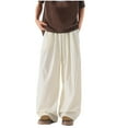 thumbnail image 2 of IhhxPro Big & Tall Men's Casual Oversized Drawstring Pants with Pockets Quick Dry Soft Wide Leg Trousers Loose Fit Joggers for Summer Travel Beach Hiking M-5XL, 2 of 5