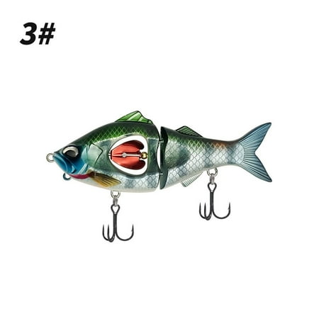 8.3/11.3cm Slow Sinking Swimbait Propeller Fishing Lure Built-In Ring Bead 3# 8.3cm/10G