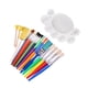 thumbnail image 2 of Juego de pinceles de pintura de 19 piezas, pinceles de acuarela para principiantes, accesorios de dibujo prácticos portátiles, pincel de pintura para, 2 of 9