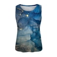 thumbnail image 4 of Prolriy Tops de verano para mujer 2024 Camisetas sin mangas para mujer Camisetas de verano Sin mangas Casual Suelto Estampado Túnica Blusas Camiseta sin mangas para mujer Tops de mujer Azul L, 4 of 4