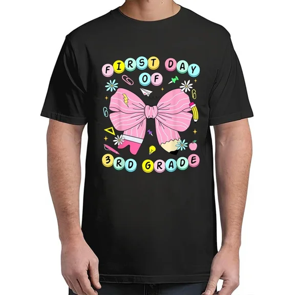 First Day Of 3rd Grade Coquette Back To School For Adult S-4XL T-Shirt