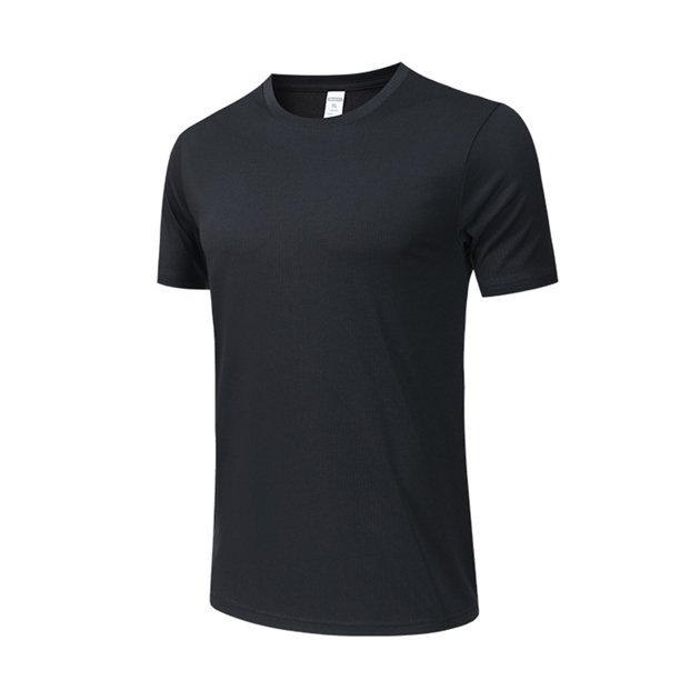 Camisa deportiva de manga corta y cuello redondo para hombre: poliéster ligero, para actividades al aire libre/senderismo/correr, ajuste cómodo (S-XXXL)