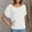 White, variant on Batwing Tops for Women – Oversized Casual T-Shirt with Banded Waist