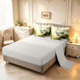 thumbnail image 3 of Erosebridal Watercolor Heron Animals 7-Piece King Bedding,Coastal Wildlife King Bed in a Bag,Yellow Blue,Light Gray Reversible, 3 of 7